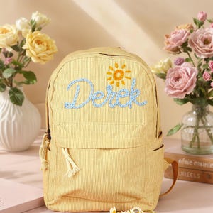 Sac à dos personnalisé brodé pour tout-petits cartable personnalisé avec nom d'enfants Sac à dos personnalisé pour enfants avec nom de retour à l'école cadeaux pour enfants
