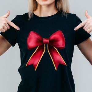 Red and Gold Christmas Bow PNG, Red Christmas Coquette Bow PNG, Coquette Christmas PNG, Xmas Ribbon Bow png, trending coquette bow pngs