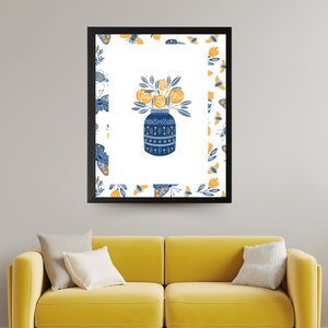 Scandinavian Art Norwegian Folk Art Floral Animal Print Nordic Wall Art Bedroom Living Room Home Cafe Decor 1 PNG
