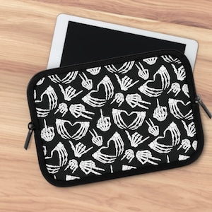 Skeleton Hands Kindle Sleeve, iPad Sleeve, Laptop Sleeve, Book Sleeve | Witchy Kindle Cover | Goth Laptop Sleeve