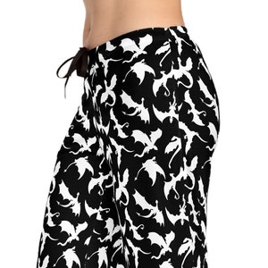 Dragon Print Women&#39;s Pajama Pants | Bookish Merch, Booktok Merch, Book Lovers Gifts | Dragon Gifts | Plus Size Goth Clothing