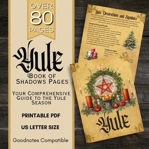 Yule Book of Shadows Pages Digital Download | Yule Planner for Witches & Wiccans | Witch Printables |