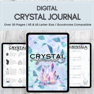 Digital Crystal Journal | Witchy Journal | Goodnotes Planner | Printable Digital Download | Book of Shadows Grimoire Journal Pages