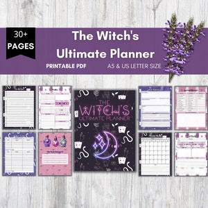 Witchy Printable Planner | Witch's Ultimate Planner | Witch Printables | Magical Planner | A5 and US Letter Sizes Included