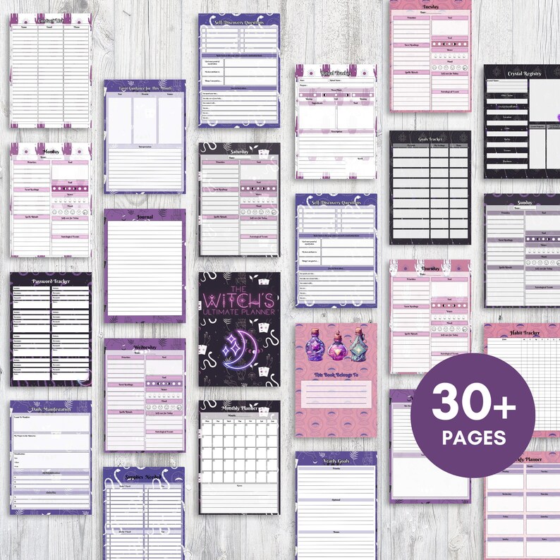 Witchy Printable Planner Witch's Ultimate Planner - Etsy