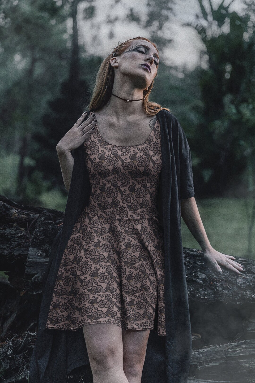 Bats & Lace Print Women's Skater Dress Plus Size Dress Etsy