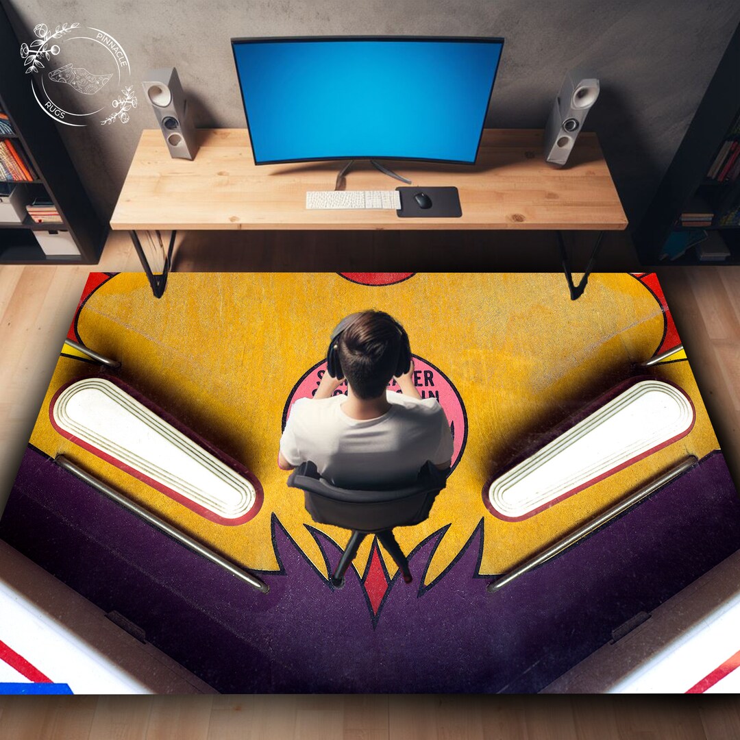 Pinball, Pinball Game, Gaming Rug, Pinball Rug, E-sports Rug, 3d Game ...