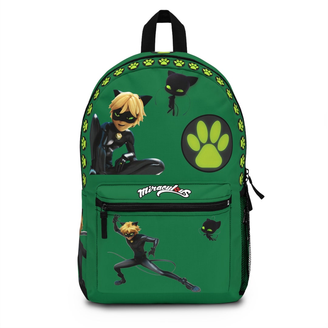 Miraculous Cat Noir Backpack School Bag Children's Etsy