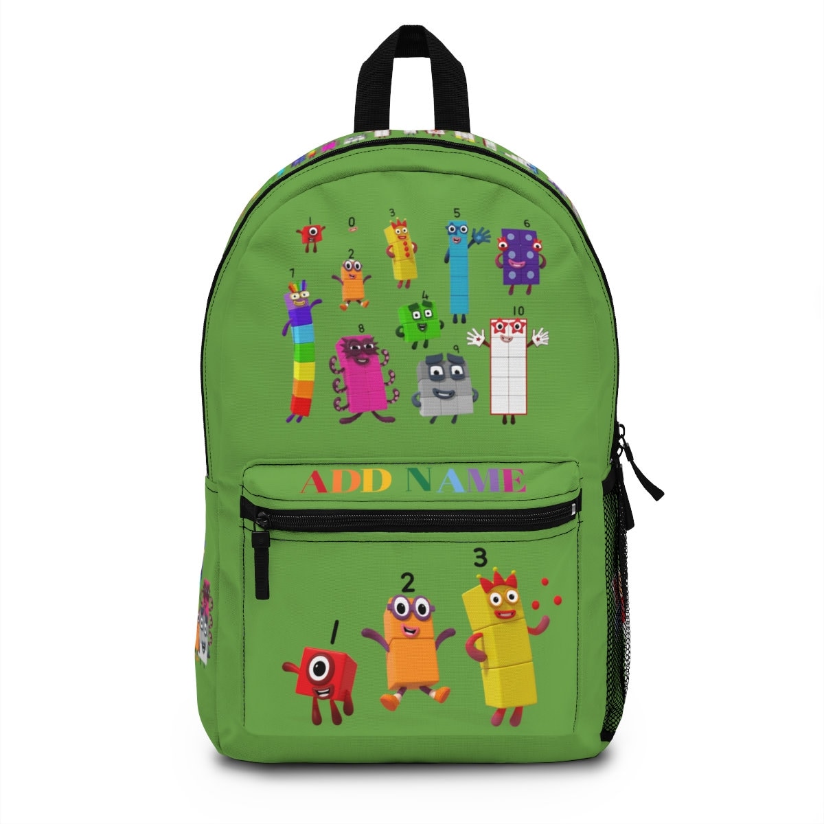 Numberblocks Personalized Custom Name Backpack Kids School Etsy