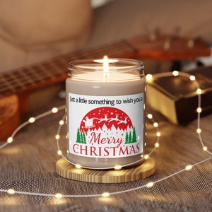Merry Christmas Candle, Christmas Decoration, Stocking Stuffer, Christmas Candle, Candle Gift Idea, Gift for Boyfriend, Coworker Gift