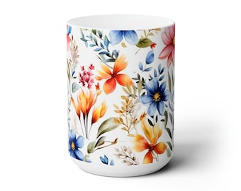 Cottagecore Mug, Naturecore Mug Wildflower Coffee Mug Birthday Gift Idea, Gift for Her, Floral Pattern Coffee Mug, Wildflower Mug Gift, Gift