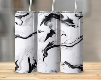 Zwart wit marmeren tuimelaar wrap png, marmeren behang, wallpaper png, junk journal png, naadloos patroon, digitale download