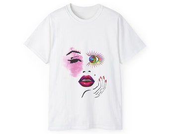 Marilyn Monroe inspiriertes abstraktes Pop-Art-T-Shirt, Ultra-Baumwoll-T-Shirt