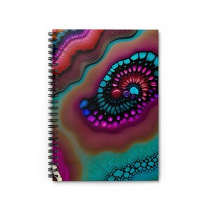 Abstract Journal, Marble Journal, Hardcover Journal, Abstract Art Notebook, Personal Diary, Private Journal, Spiral Notebook, Ruled Line