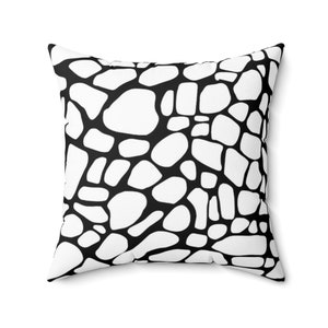Black and White Pillow, Decorative Pillow, Throw Pillow, Bed Pillow, Pillow, Square Sofa Pillow, Couch Pillow