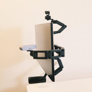 Skärmmonterad arm för webbkamera, lampa, mikrofon | VESA + 3 m | Viks platt | Calibra Link-Arm