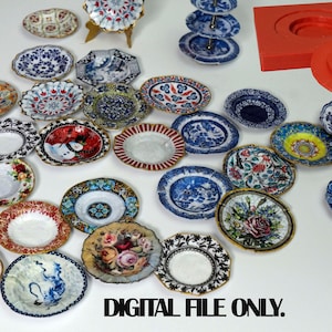 1:12 Miniature Gießform für Puppenhäuser zur Verwendung mit dem 3D Drucker. .stl Digitale Datei. HINWEIS** Dies sind nicht die Plattenbilddateien. **Herstellungsart**