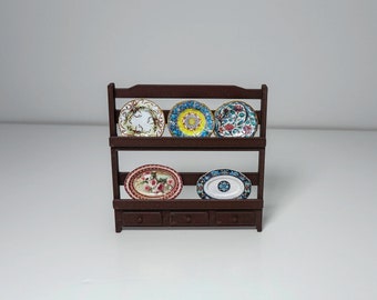 1/12 Scale miniature plate display shelf. Plates not included.