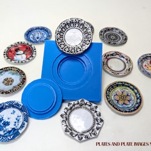 1/6 3D Gedruckte runde Form für Miniatur Platten .