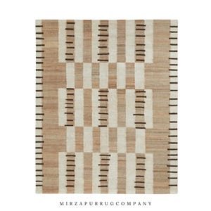 Jute Rug, Handwoven Flat-weave Carpet| Boho Farmhouse Decor for Patio| Bedroom side runner rugs 3x9ft | Personalised Handmade Gifts for Mom