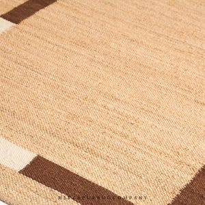 Jute Rug Runner | Handwoven Flat-weave Jute Rug| Boho Decor for Patio | Outdoor Rug | Modern Rug for Living Room | Housewarming Gift for Mom