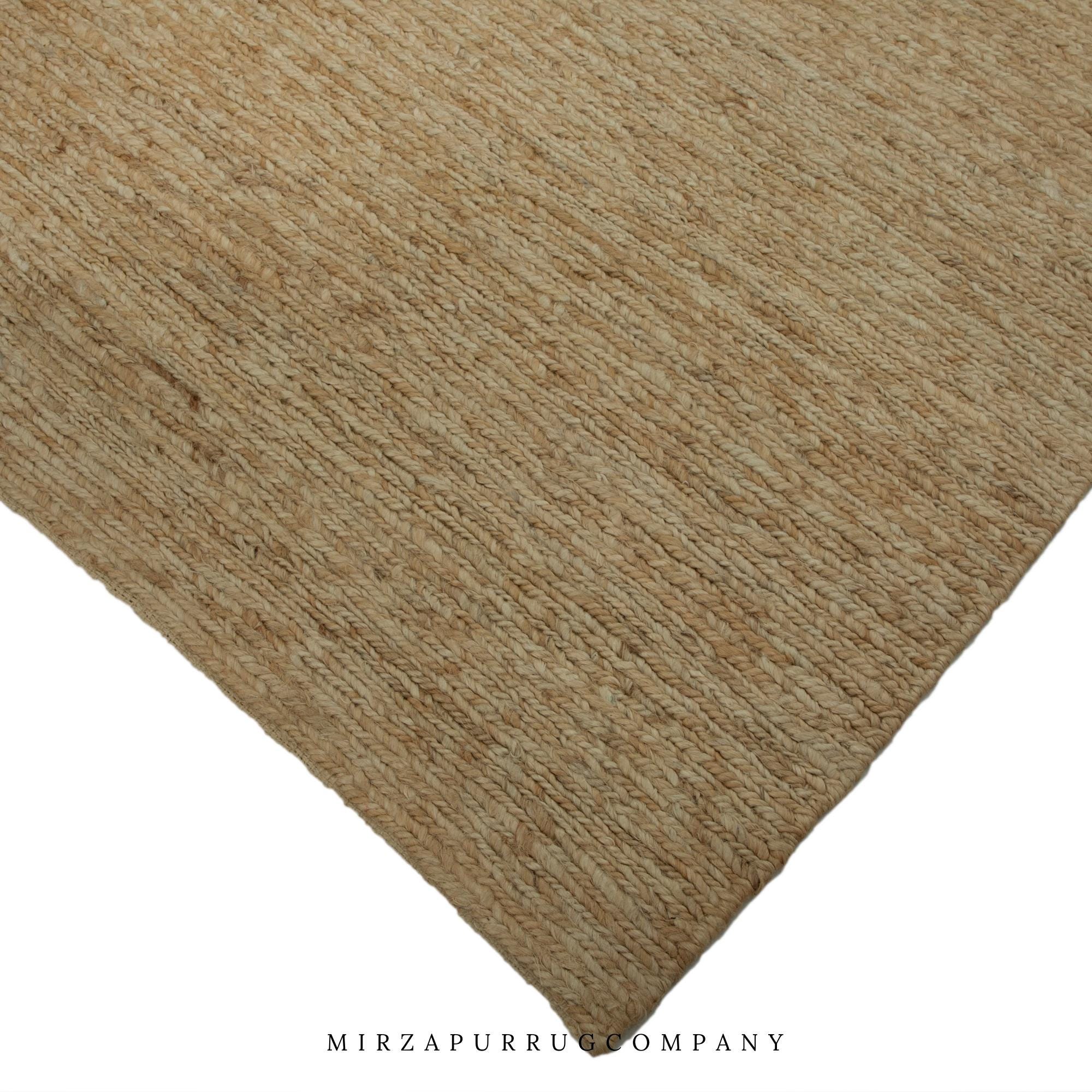 Handwoven Braided Jute Rug: Large Area Carpet for Earthy Decor | Eco ...