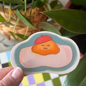 Fried Egg Sticker, breakfast food sticker, egg art, cute food-themed sticker, kawaii food art, fried egg art sticker
