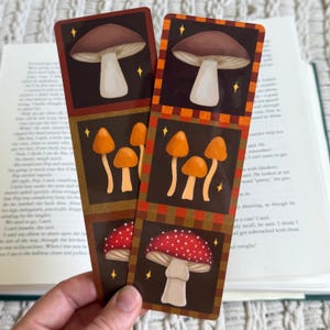 Magical Mushroom Bookmark: Artful Fungi Gift for Readers