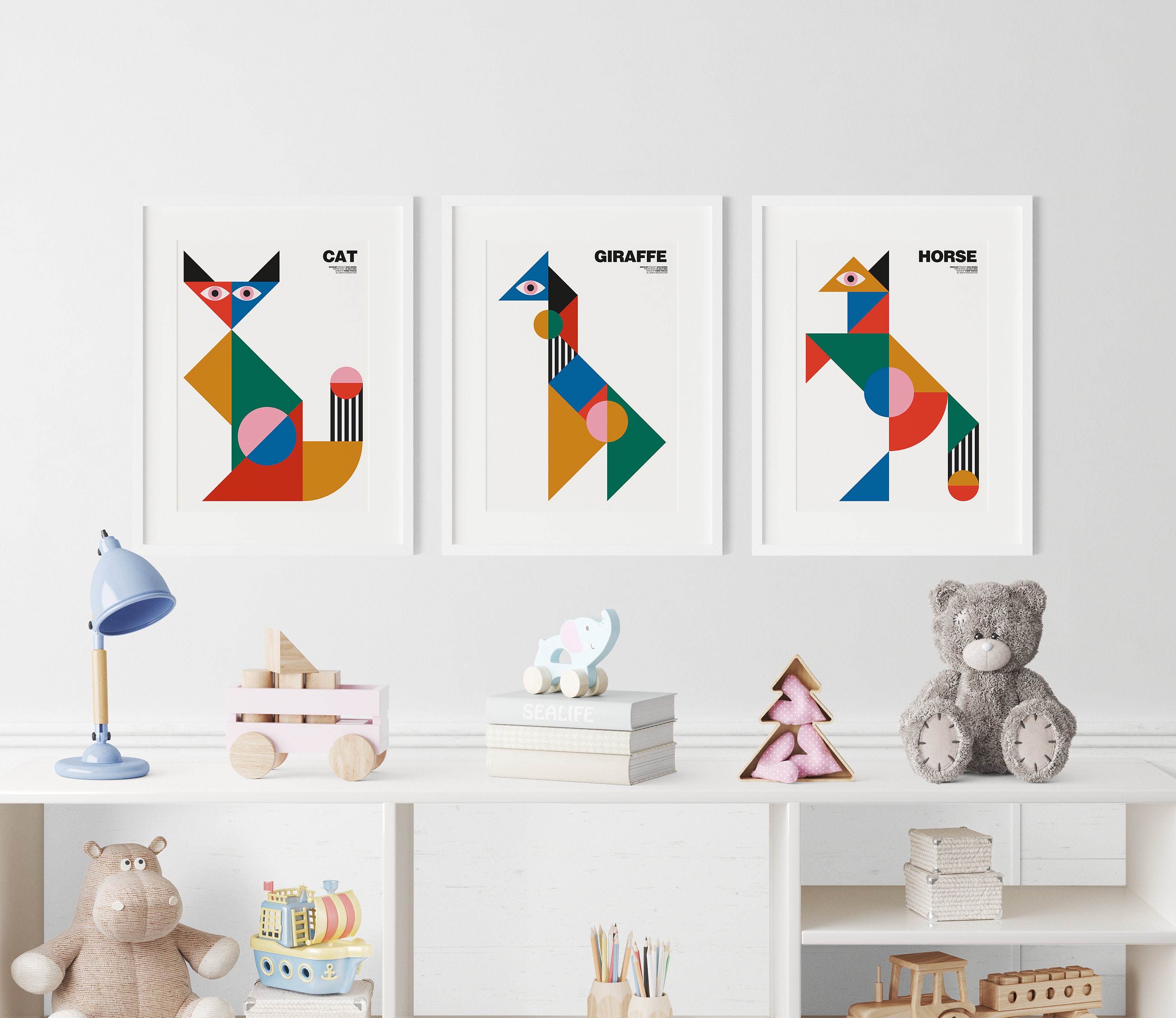 Set of 3 Bauhaus Posters, Wall Art, Modern Decor Bauhaus, Minimalist ...