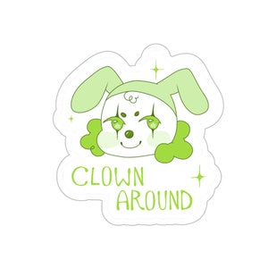 Clown Around Sticker Green
