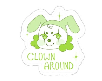 Clown Around Sticker Green