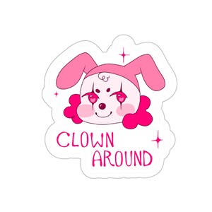 Pegatina Payaso Alrededor Rosa