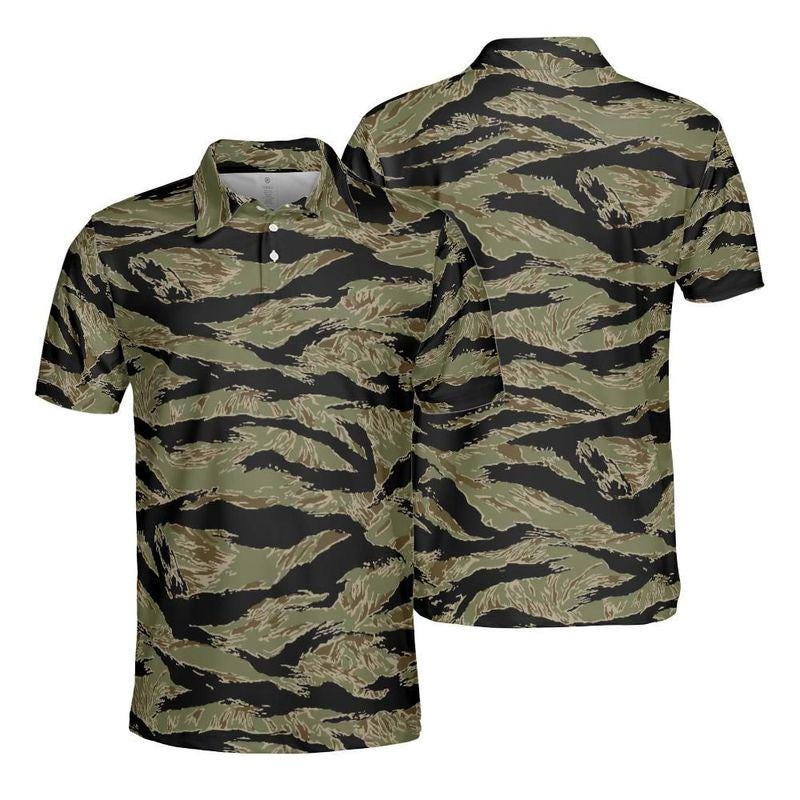 Rhodesian Tiger Stripe Camo Performance Golf Polo