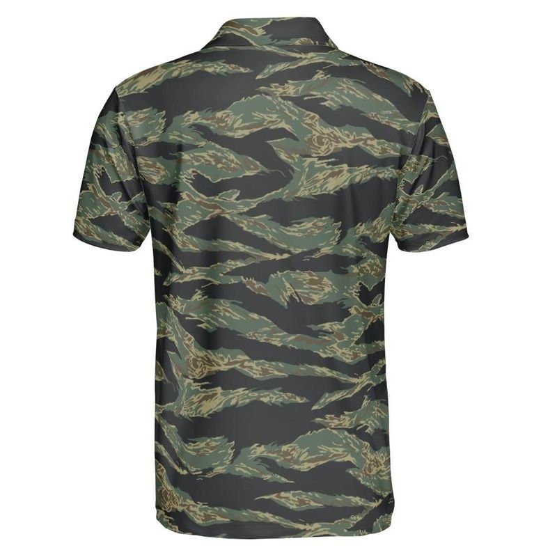 Discover Jungle Tiger Stripe Camo Performance Golf Polo