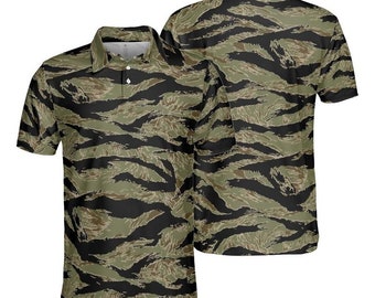 Rhodesian Tiger Stripe Camo Performance Golf Polo