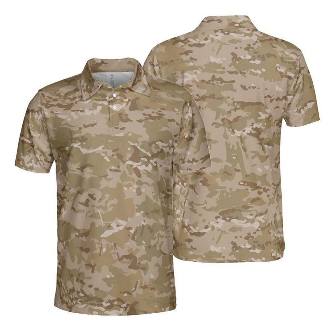 トップス camouflage pattern faded polo shirt トップス camouflage pattern faded polo shirt トップス