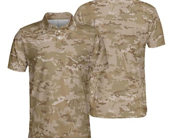 Desert Arid Camo Performance Golf Polo