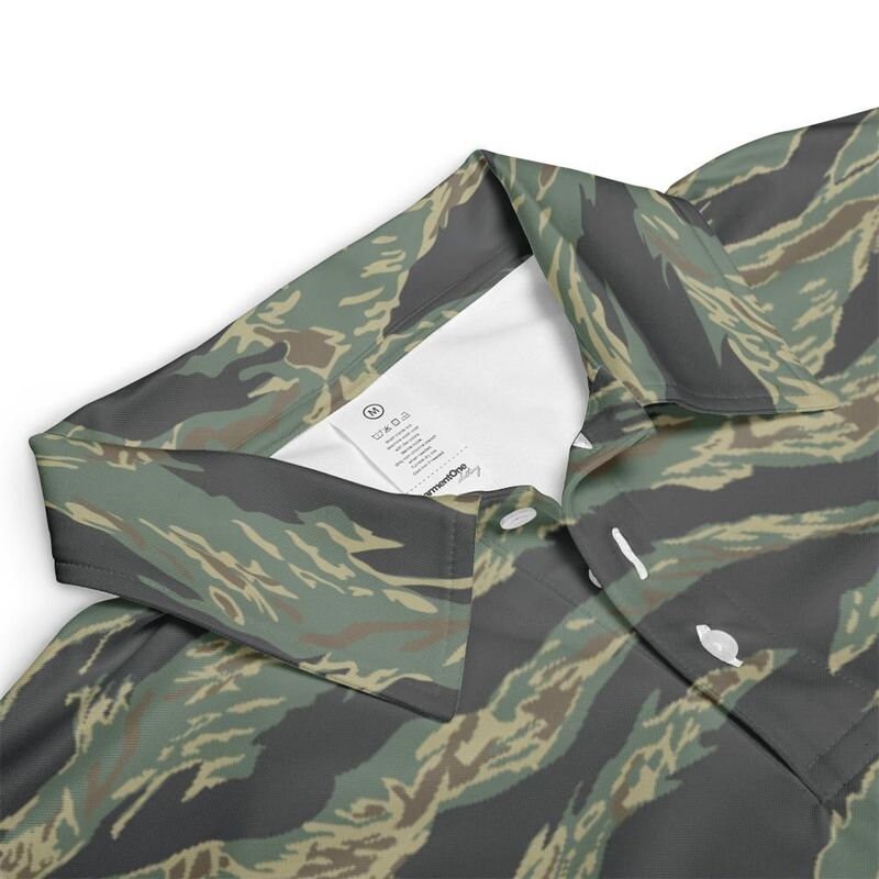 Discover Jungle Tiger Stripe Camo Performance Golf Polo