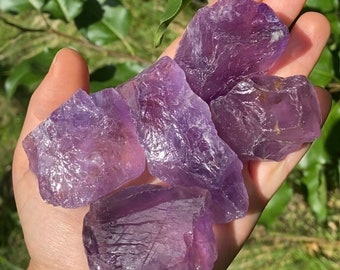 Raw High Grade Amethyst Crystal, Rough Amethyst Gem, Small Size