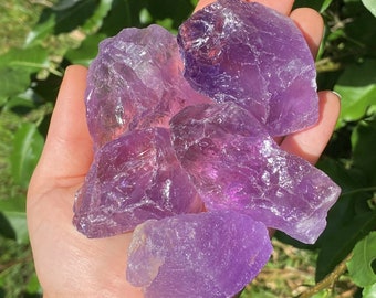 Raw High Grade Amethyst Crystal, Rough Amethyst Gem Medium Size