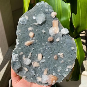 XL Apophyllite Crystal Cluster, Apophyllite Stilbite on Black Druzy