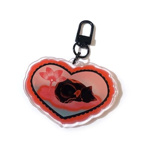 Sleeping Cat Double-sided Acrylic Keychain