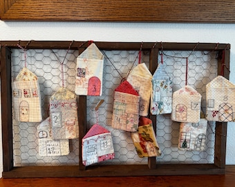 Christmas Advent Calendar— Village Houses—Countdown to Christmas