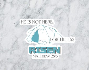 He Is Risen  Sticker: Christian Easter  Sunday