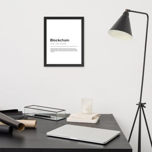 Blockchain Definition | Cryptocurrency Print | Bitcoin poster | Crypto Gifts Ideas | Bitcoin Wall Decor | Crypto Wall art | Bitcoin Wall art