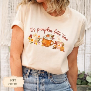 Pumpkin Latte Shirt Coffee Fall Shirt Cute Women Fall Shirt Coffee Lover Gift Cozy Fall Shirt for Women Pumpkin Spice Latte Tshirt Halloween