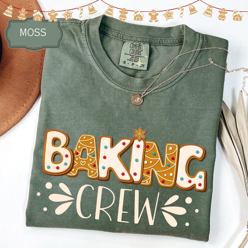 Christmas Baking Crew Shirt Custom Christmas Cookie Crew Baking Team Chefs Restaurant T-shirt Comfort Colors Bakery Team Shirt Xmas Tee