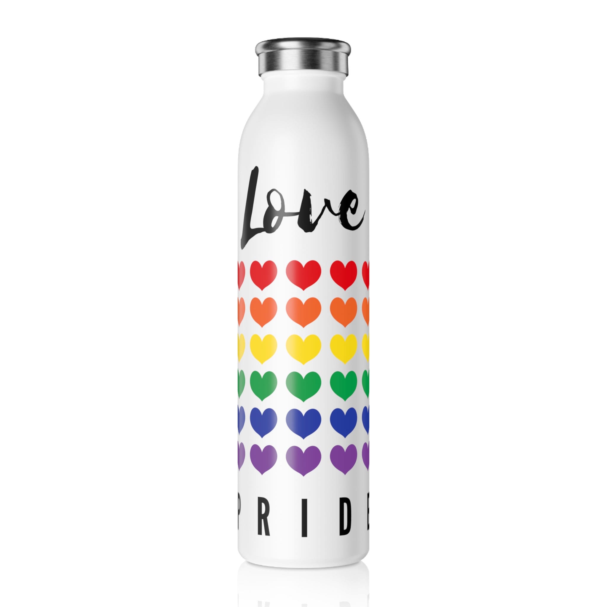 Love Pride Water Bottle, Pride Month Water Bottle, LGBTQ Gift, Gift for
