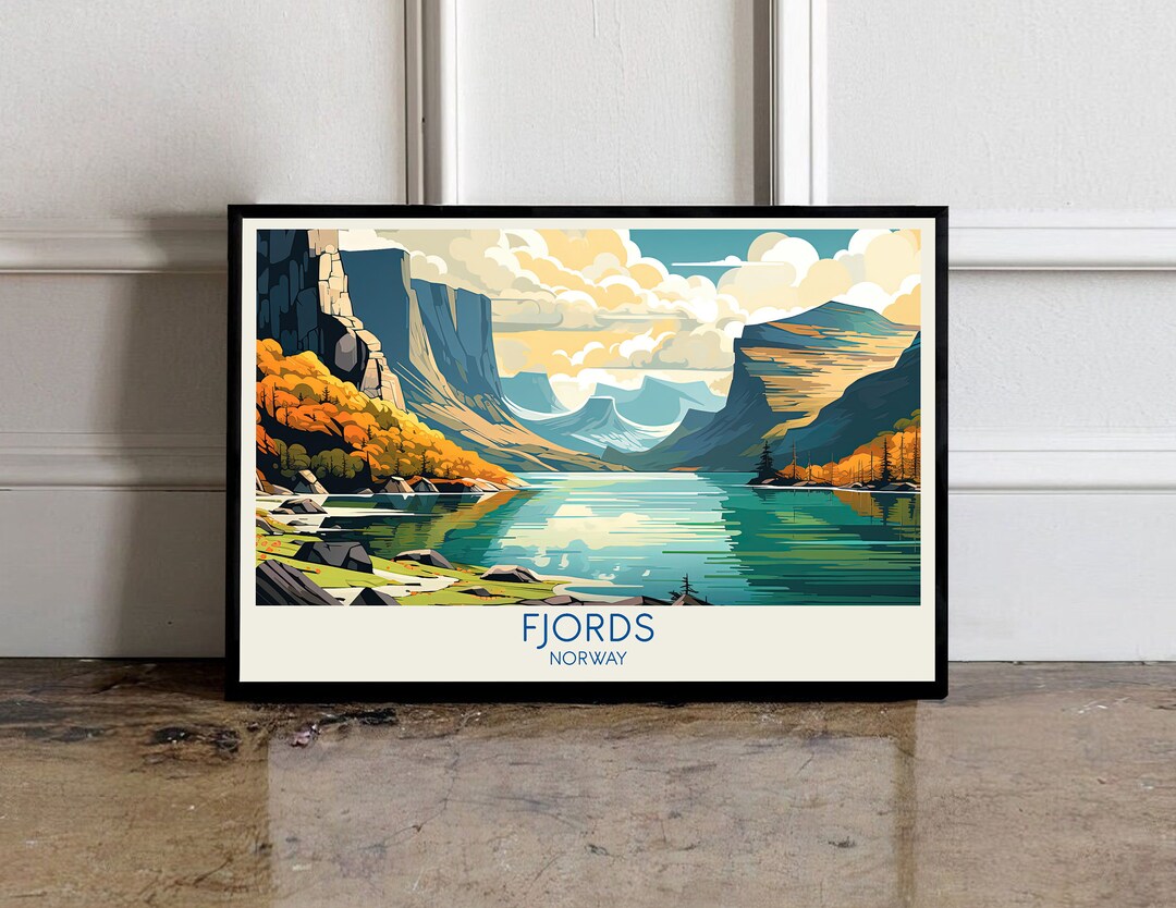Fjords Poster Fjords Print Norway Poster Fjords Art Hight Etsy