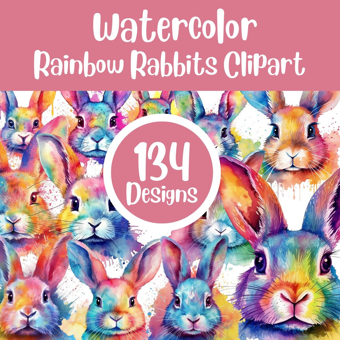 Rainbow Rabbit Deviantart Vibrant Rainbow Rabbit Clipart Collection - Colorful Bunny ...